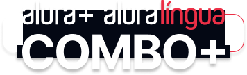 O combo é junção do alura+ com o alura língua